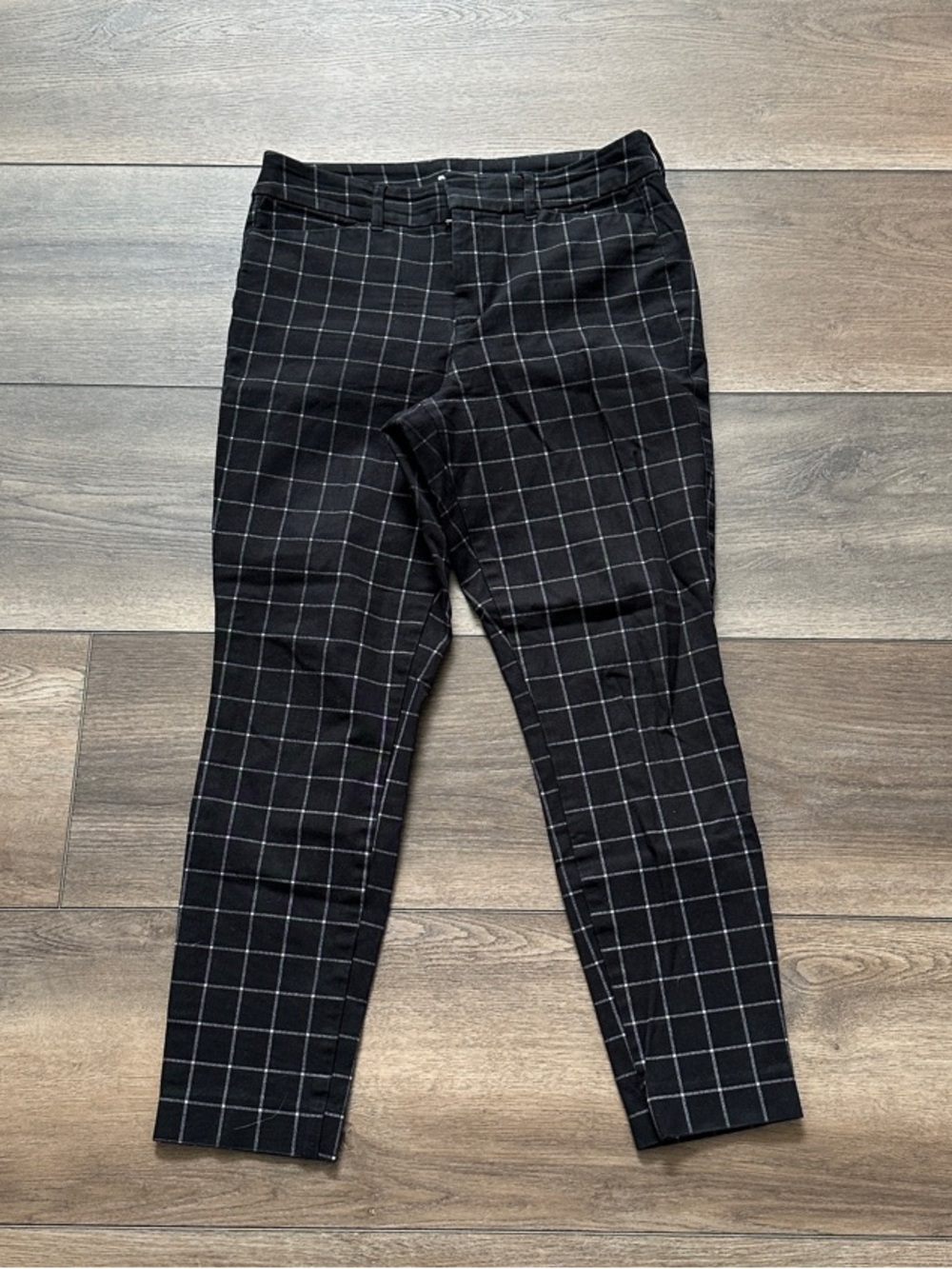 Old Navy Black Windowpane Pixi Pants